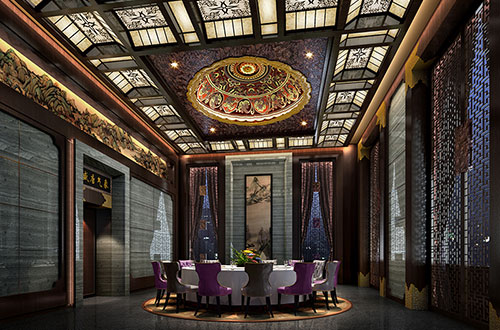 科尔沁低调奢华的新中式酒店设计效果图
