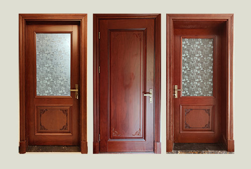 科尔沁中式家庭装修实木木门定制安装效果图